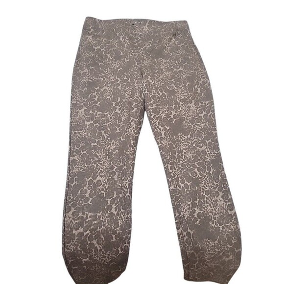 Sanctuary Black Gray Leopard  Ankle Pants Large Stretch EUC B22 - Picture 11 of 11